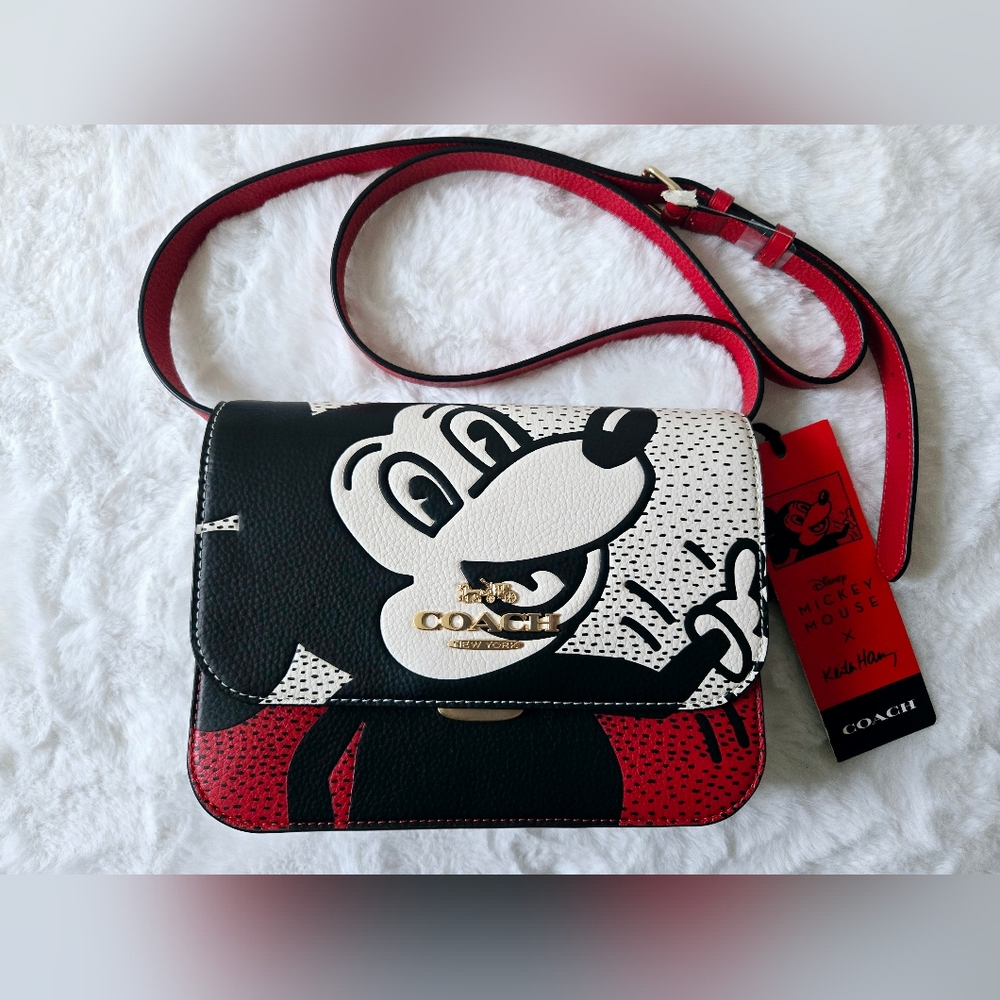 New- Limited Edition Coach Disney Mickey Mouse X Keith Haring Brynn Crossbody
